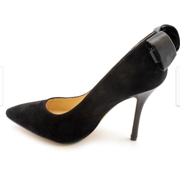 Enzo Angiolini Padilla Black Bow Heel Suede size 9 - Picture 3 of 6